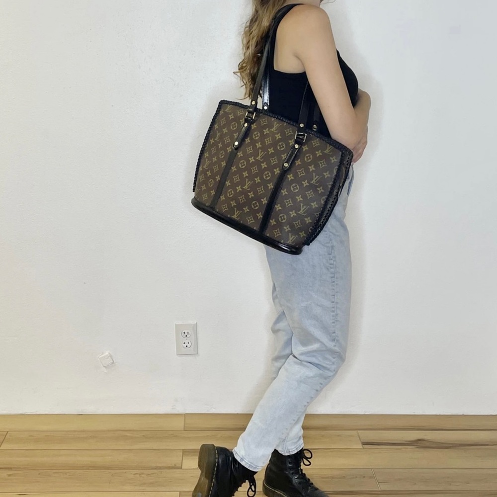LOUIS VUITTON Upcycled Babylone LV Monogram Canvas Shoulder Tote Handbag - Picture 3 of 13